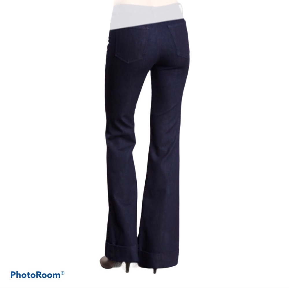 J Brand mid rise wide leg cuff jeans